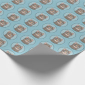 Papier Cadeau Tabby Gris Peinture Chat - Cute Original Art Chat (Coin)