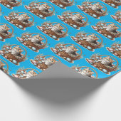 Papier Cadeau Tabby Kitten de Pâques (Coin)