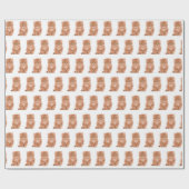 Papier Cadeau Tabby Kitten En Blanc (Plat)