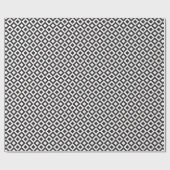 Papier Cadeau table d'échecs noir blanc diagonales (Plat)