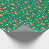 Papier Cadeau Table festive de Noël, motif vintage. (Coin)