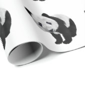 Papier Cadeau Table réservée pour bébé panda (Coin rond)