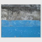 Papier Cadeau Tableau abstrait bleu et blanc (Plat)