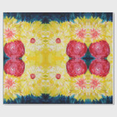 Papier Cadeau Tableau abstrait de l'explosion florale (Plat)