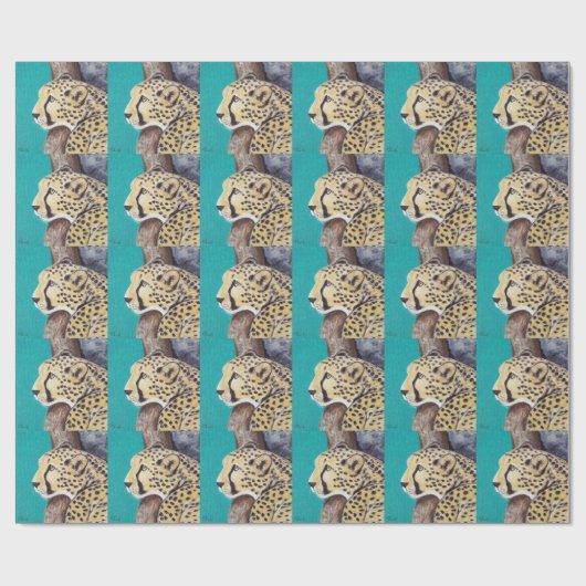 Papier Cadeau Tableau Cheetah (Plat)