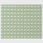 Papier Cadeau Tableau d'aquarelle blanc crocodile (Plat)