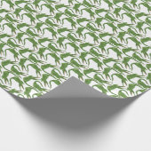 Papier Cadeau Tableau d'aquarelle blanc crocodile (Coin)