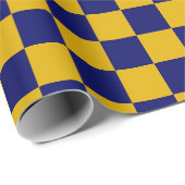 Papier Cadeau Tableau de bord jaune de la marine foncée et de la (Coin rond)