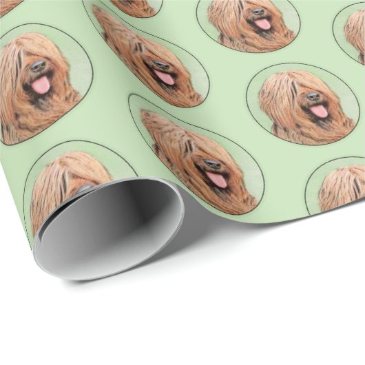 Papier Cadeau Tableau de bord - Joli art original chien (Coin rond)