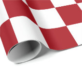 Papier Cadeau Tableau de bord rouge et blanc (Coin rond)