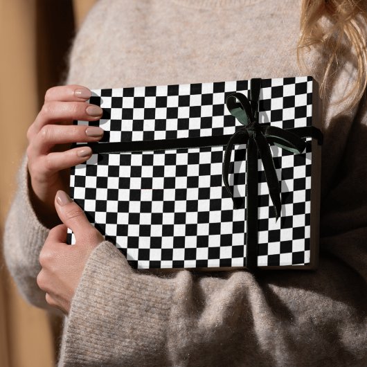 Papier Cadeau Tableau de contrôle blanc et noir