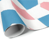 Papier Cadeau Tableau de contrôle bleu rose rétro Abstrait (Coin rond)