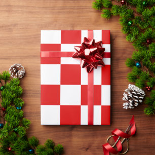 Papier Cadeau Tableau de contrôle rétro Noël rouge