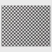 Papier Cadeau tableau d'échecs noir blanc (Plat)