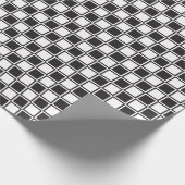 Papier Cadeau tableau d'échecs noir blanc (Coin)