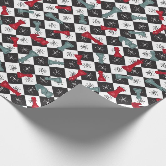 Papier Cadeau Tableau d'échecs rétro (Coin)