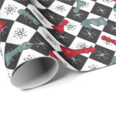 Papier Cadeau Tableau d'échecs rétro (Coin rond)