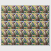 Papier Cadeau Tableau des fleurs de printemps de chien de Ridgeb (Plat)