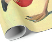 Papier Cadeau Tableau Flamant rose américain Audubon (Coin rond)