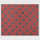 Papier Cadeau Tableau noir Wild Red Roses (Plat)