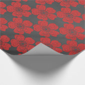 Papier Cadeau Tableau noir Wild Red Roses (Coin)