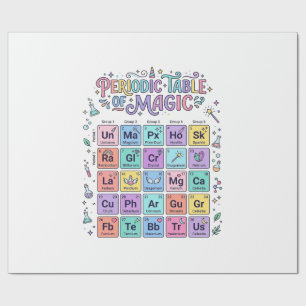 Papier Cadeau Tableau Périodique Licorne de Magie Cadeau Mignon