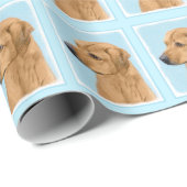 Papier Cadeau Tableau Rhodesian Ridgeback - Art Chien original (Coin rond)