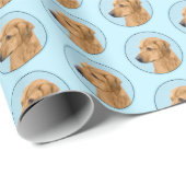 Papier Cadeau Tableau Rhodesian Ridgeback - Art Chien original (Coin rond)