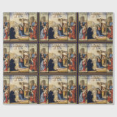 Papier Cadeau Tableau traditionnel de la Nativité de Noël (Plat)