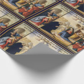 Papier Cadeau Tableau traditionnel de la Nativité de Noël (Coin)