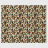 Papier Cadeau Tableau vintage Doberman sans joint (Plat)