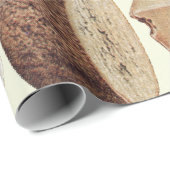 Papier Cadeau Tableau vintage du fromage (Coin rond)