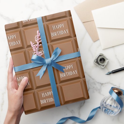 Papier Cadeau Tablette de chocolat Joyeux Anniversaire (Cadeaux)