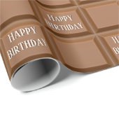 Papier Cadeau Tablette de chocolat Joyeux Anniversaire (Coin rond)