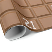 Papier Cadeau Tablette de chocolat pour 21e anniversaire (Coin rond)