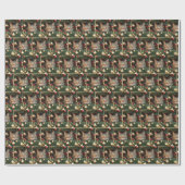 Papier Cadeau Tablette De Noël Chat En Arbre De Vacances (Plat)