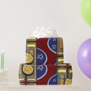 Papier Cadeau Tablettes de pierre anciennes avec amulette de pen