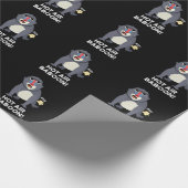 Papier Cadeau Tabouret à air chaud drôle Farny Monkey Pun Dark B (Coin)