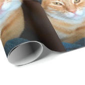 Papier Cadeau Taboureuse d'Orange (Coin rond)