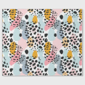 Papier Cadeau Taches de léopard pastel abstraites (Plat)
