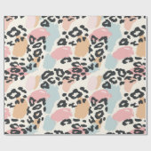 Papier Cadeau Taches de léopard pastel chic (Plat)