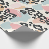 Papier Cadeau Taches de léopard pastel chic (Coin)