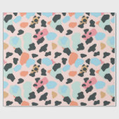Papier Cadeau Taches de léopard pastel mignonnes (Plat)