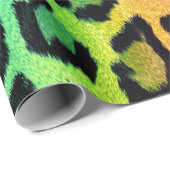 Papier Cadeau Taches d'empreinte de léopard teintées par (Coin rond)