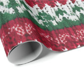Papier Cadeau Tacky Knit Ugly Christmas Sweater Design (Coin rond)