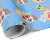 Papier Cadeau taco cat emoji (Coin rond)