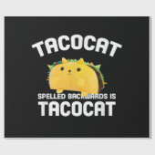 Papier Cadeau Taco Chat Écrit À L'Arrière Est Taco Chat (Plat)