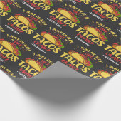Papier Cadeau Taco Funny Dit Que J'Aime Vraiment Les Tacos (Coin)