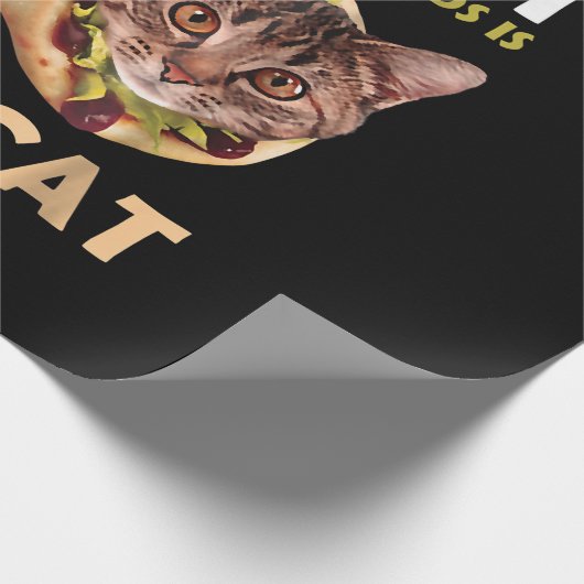 Papier Cadeau Tacocat mignon Taco Chat épelé vers l'arrière (Coin)