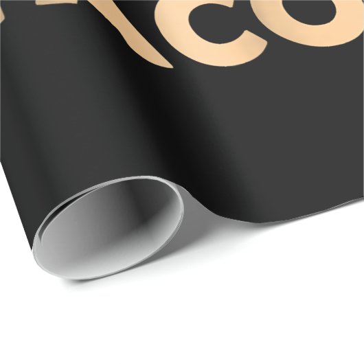 Papier Cadeau Tacocat mignon Taco Chat épelé vers l'arrière (Coin rond)